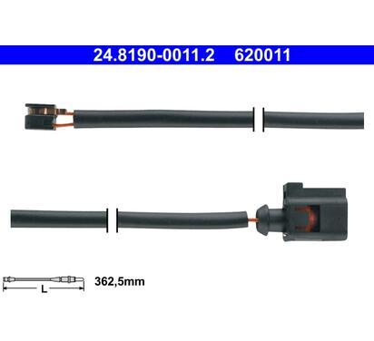 24.8190-0011.2
ATE
Styk ostrzegawczy, zużycie okładzin hamulcowych
