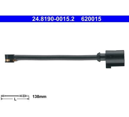 620015
ATE
Styk ostrzegawczy, zużycie okładzin hamulcowych
