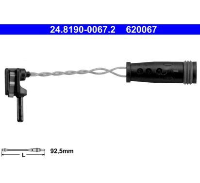 24.8190-0067.2
ATE
Styk ostrzegawczy, zużycie okładzin hamulcowych
