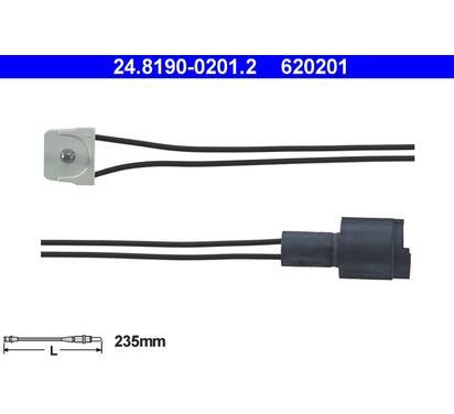 24.8190-0201.2
ATE
Styk ostrzegawczy, zużycie okładzin hamulcowych
