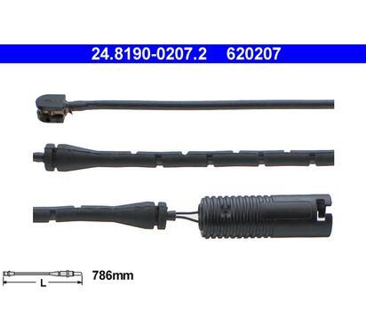 24.8190-0207.2
ATE
Styk ostrzegawczy, zużycie okładzin hamulcowych
