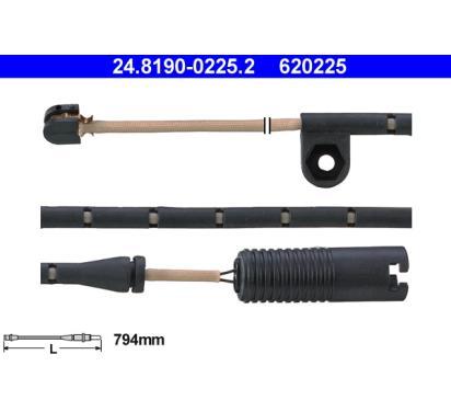 620225
ATE
Styk ostrzegawczy, zużycie okładzin hamulcowych

