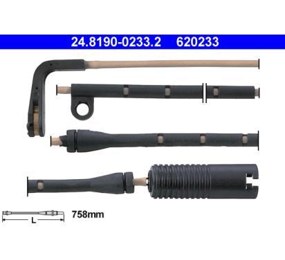 24.8190-0233.2
ATE
Styk ostrzegawczy, zużycie okładzin hamulcowych
