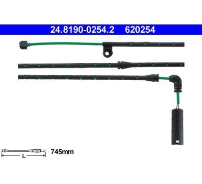24.8190-0254.2
ATE
Styk ostrzegawczy, zużycie okładzin hamulcowych
