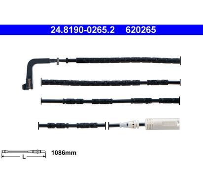 620265
ATE
Styk ostrzegawczy, zużycie okładzin hamulcowych
