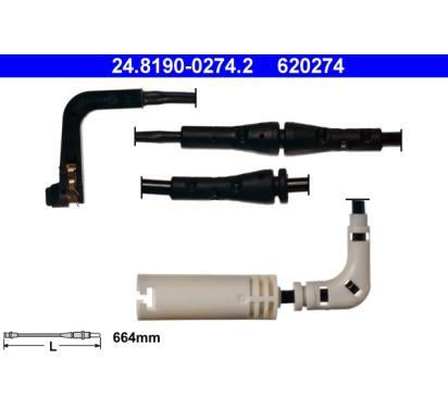 620274
ATE
Styk ostrzegawczy, zużycie okładzin hamulcowych
