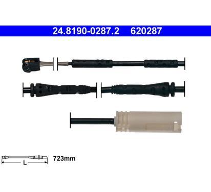 24.8190-0287.2
ATE
Styk ostrzegawczy, zużycie okładzin hamulcowych
