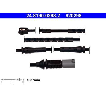 620298
ATE
Styk ostrzegawczy, zużycie okładzin hamulcowych
