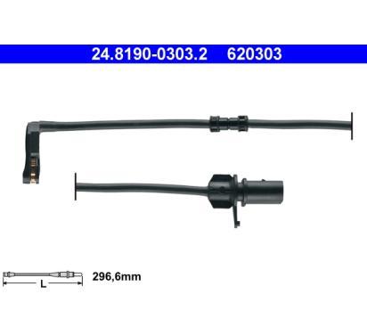 24.8190-0303.2
ATE
Styk ostrzegawczy, zużycie okładzin hamulcowych
