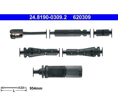 620309
ATE
Styk ostrzegawczy, zużycie okładzin hamulcowych
