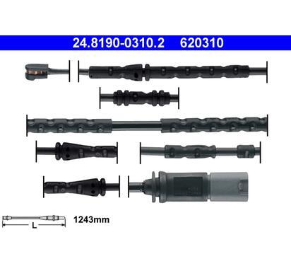 620310
ATE
Styk ostrzegawczy, zużycie okładzin hamulcowych
