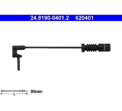 24.8190-0401.2
ATE
Styk ostrzegawczy, zużycie okładzin hamulcowych
