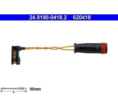 620418
ATE
Styk ostrzegawczy, zużycie okładzin hamulcowych

