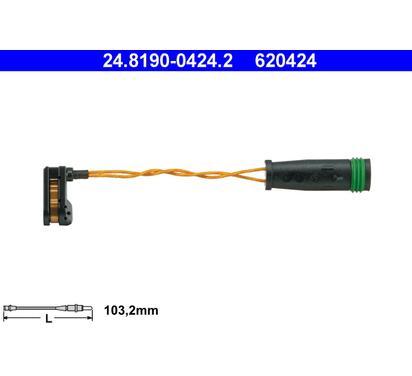 24.8190-0424.2
ATE
Styk ostrzegawczy, zużycie okładzin hamulcowych
