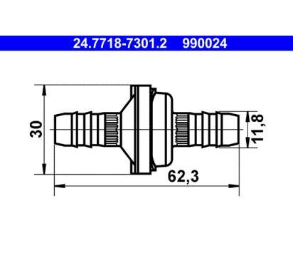 24.7718-7301.2
ATE
Zawór, przewód podciśnieniowy
