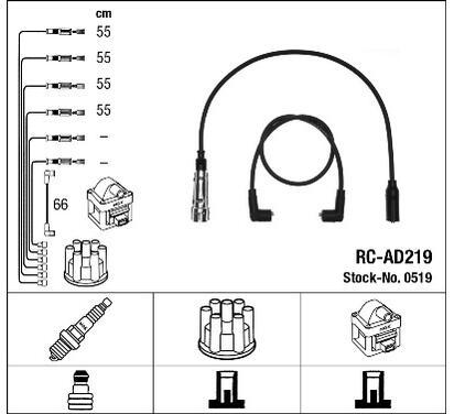 0519
NGK
Zestaw przewodów zapłonowych
