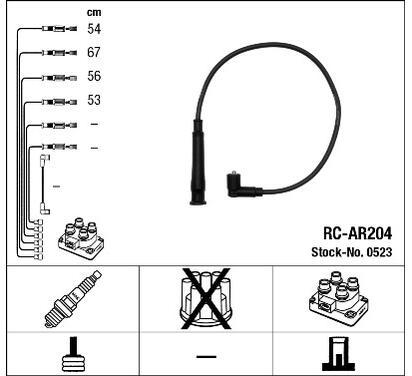 0523
NGK
Zestaw przewodów zapłonowych
