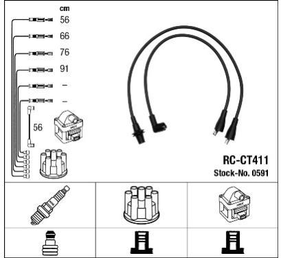 0591
NGK
Zestaw przewodów zapłonowych
