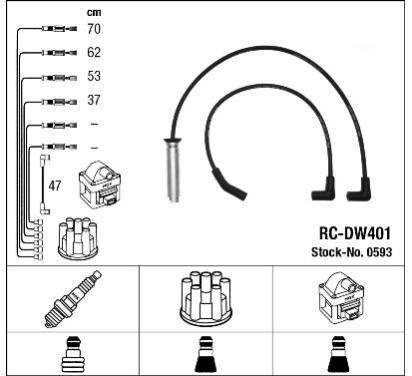 0593
NGK
Zestaw przewodów zapłonowych

