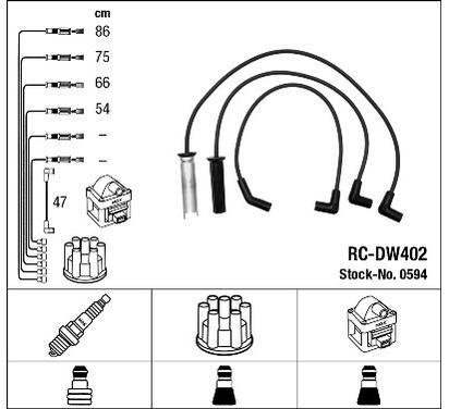 0594
NGK
Zestaw przewodów zapłonowych
