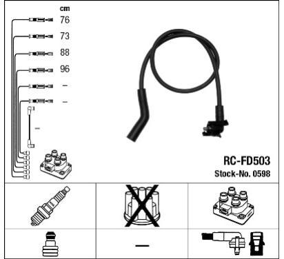 0598
NGK
Zestaw przewodów zapłonowych
