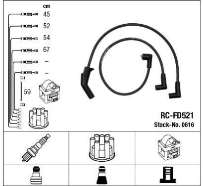 0616
NGK
Zestaw przewodów zapłonowych
