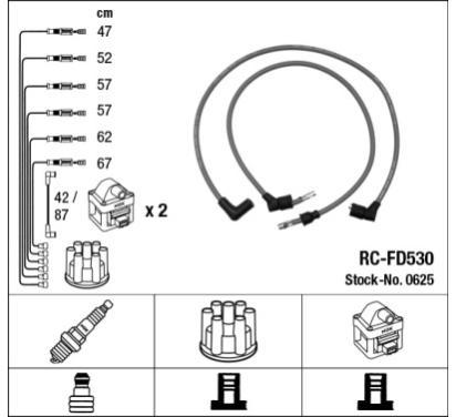 0625
NGK
Zestaw przewodów zapłonowych
