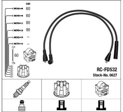 0627
NGK
Zestaw przewodów zapłonowych
