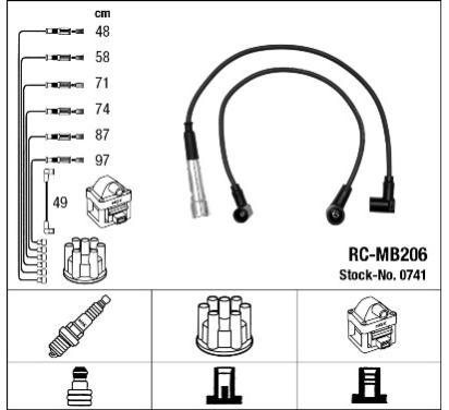 0741
NGK
Zestaw przewodów zapłonowych
