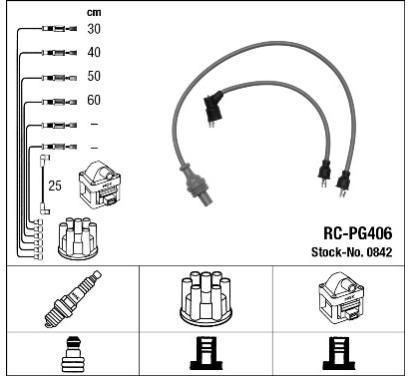 0842
NGK
Zestaw przewodów zapłonowych
