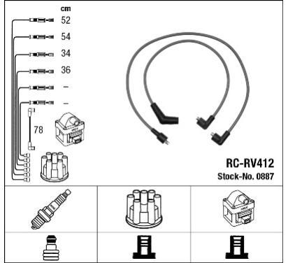 0887
NGK
Zestaw przewodów zapłonowych

