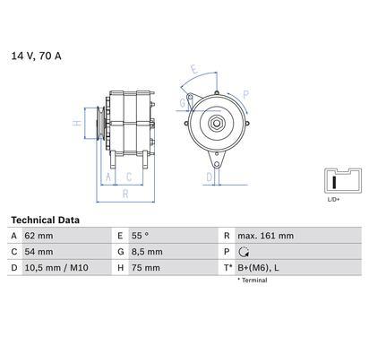 0 986 037 791
BOSCH
Alternator
