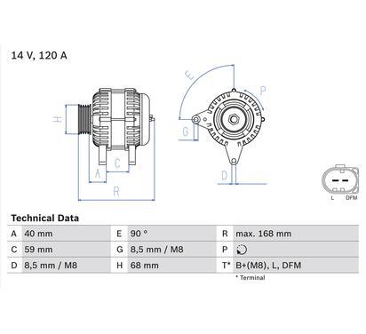 0 986 041 140
BOSCH
Alternator
