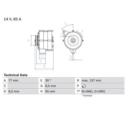 0 986 041 600
BOSCH
Alternator
