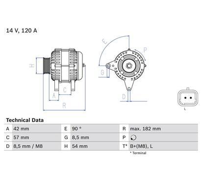 0 986 049 810
BOSCH
Alternator
