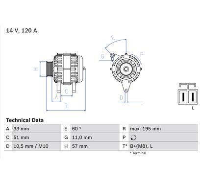 0 986 081 060
BOSCH
Alternator
