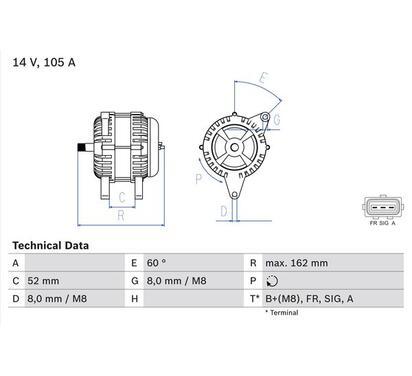 0 986 081 090
BOSCH
Alternator
