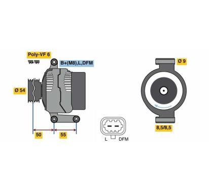 0 986 081 120
BOSCH
Alternator
