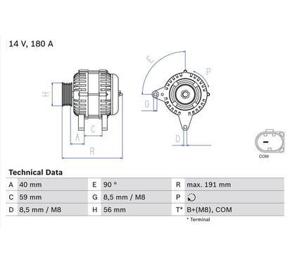 0 986 081 890
BOSCH
Alternator
