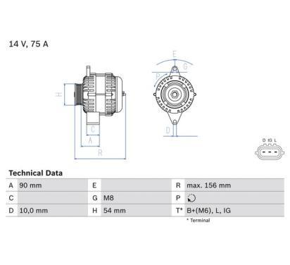 0 986 081 950
BOSCH
Alternator
