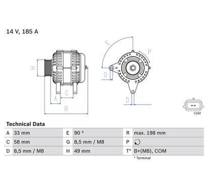 0 986 083 560
BOSCH
Alternator
