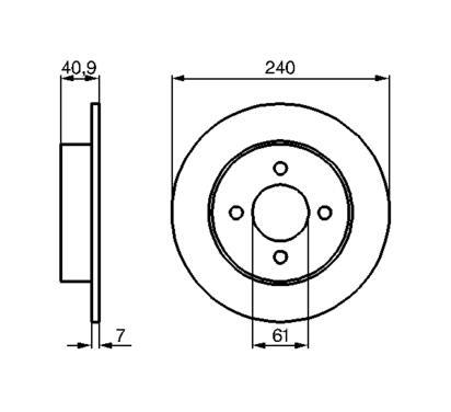 0 986 479 104
BOSCH
Tarcza hamulcowa
