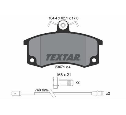 2367101
TEXTAR
Klocki hamulcowe
