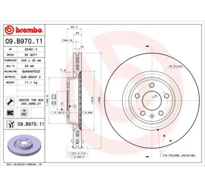 09.B970.11
BREMBO
Tarcza hamulcowa
