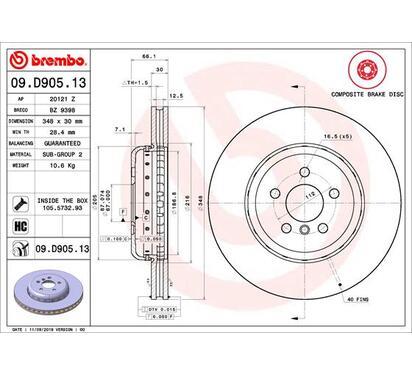 09.D905.13
BREMBO
Tarcza hamulcowa
