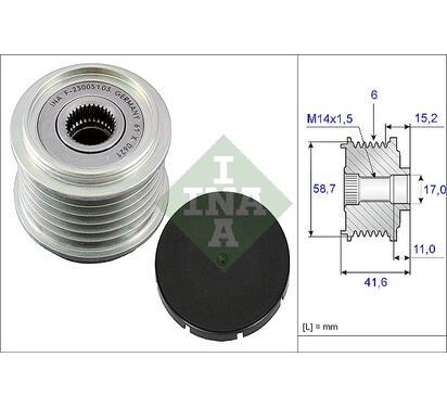 535 0031 10
INA
Alternator - sprzęgło jednokierunkowe
