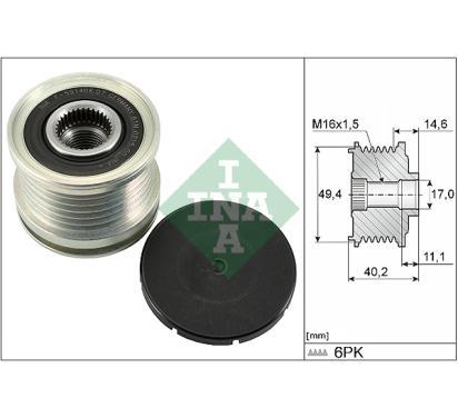 535 0124 10
INA
Alternator - sprzęgło jednokierunkowe
