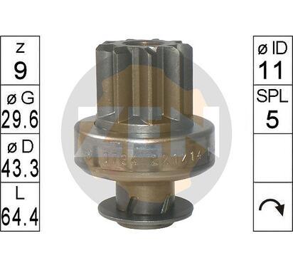 ZN1734
ERA
Sprzęgło jednokierunkowe, rozrusznik
