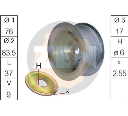 ZN5371
ERA
Koło pasowe, alternator
