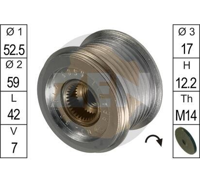 ZN5503
ERA
Alternator - sprzęgło jednokierunkowe
